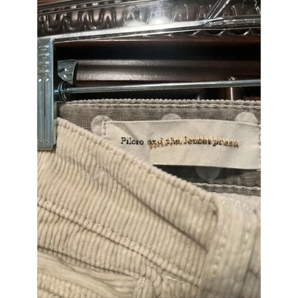 ANTHROPOLOGIE Pilcro And The Letterpress FIT/STET Cream Corduroy Pants Size 26 - Picture 2 of 8